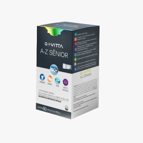 Imagem do produto SUPLEMENTO Q+VITTA A-Z SENIOR 500MG COM 60 CAPSULAS
