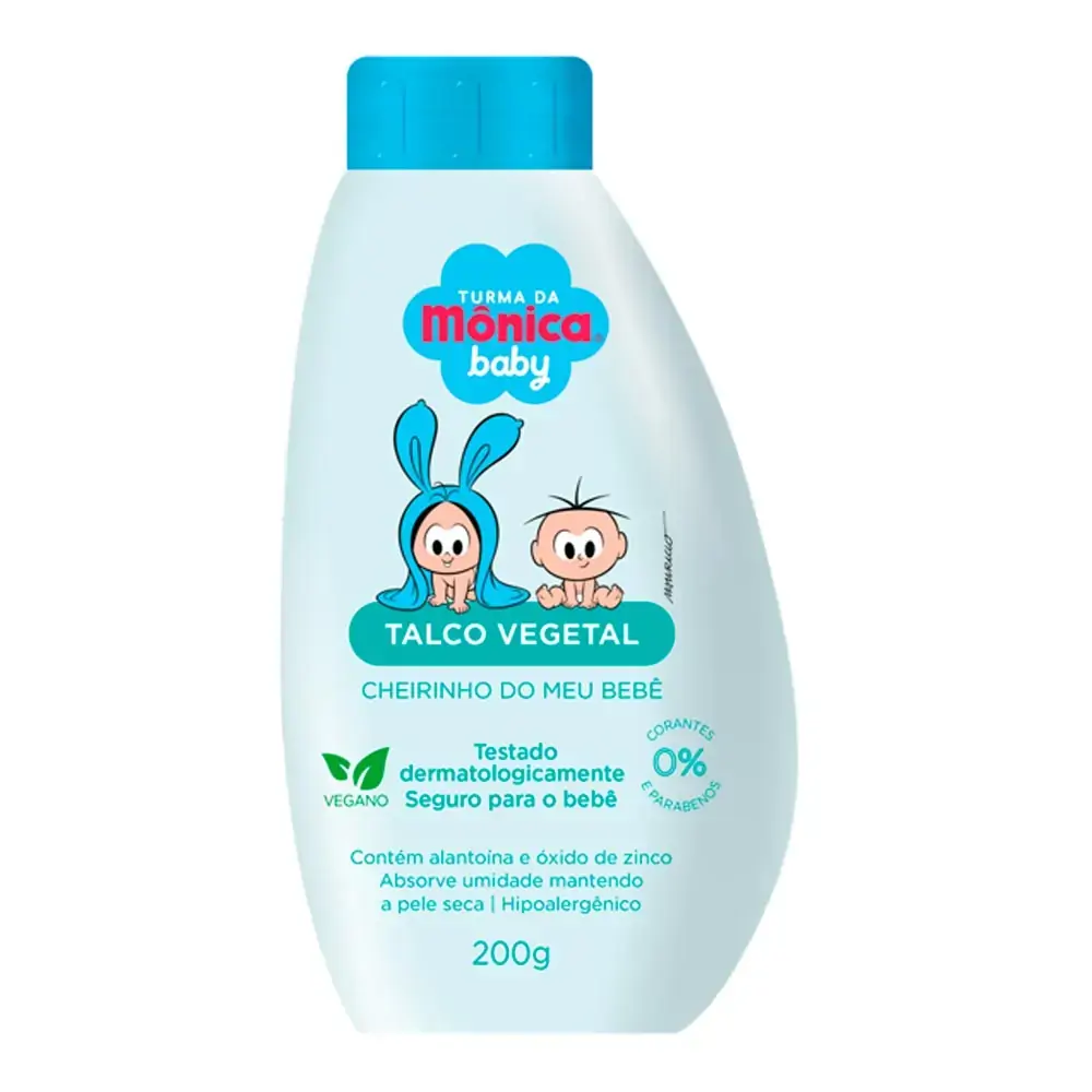 Imagem do produto TALCO VEGETAL TURMA DA MONICA CHEIRINHO DE MEU BEBE 200G