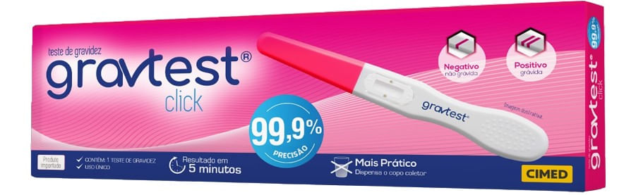 Imagem do produto TESTE DE GRAVIDEZ CIMED GRAVTEST CLICK