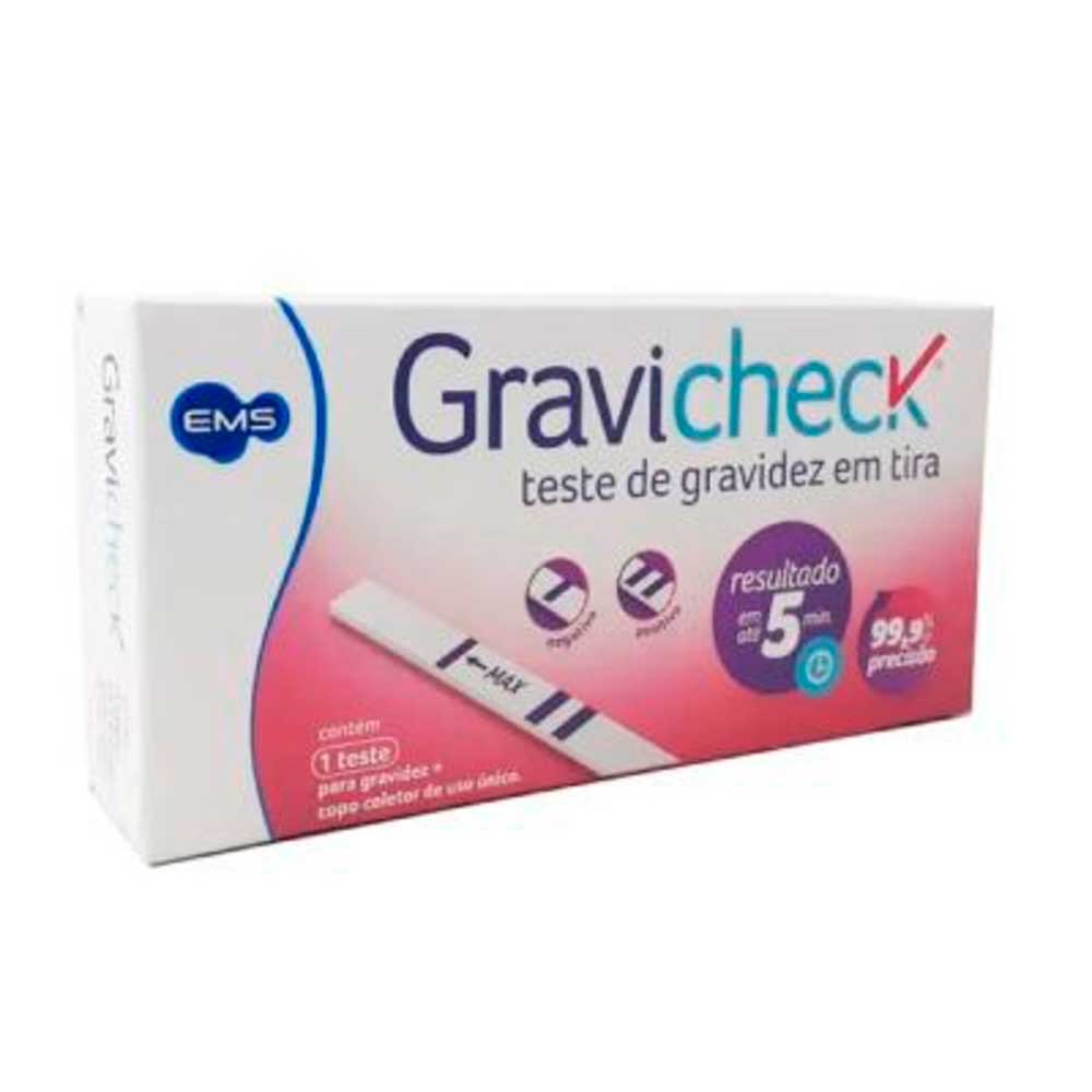 Imagem do produto TESTE DE GRAVIDEZ EMS GRAVICHECK TIRA COM COLETOR