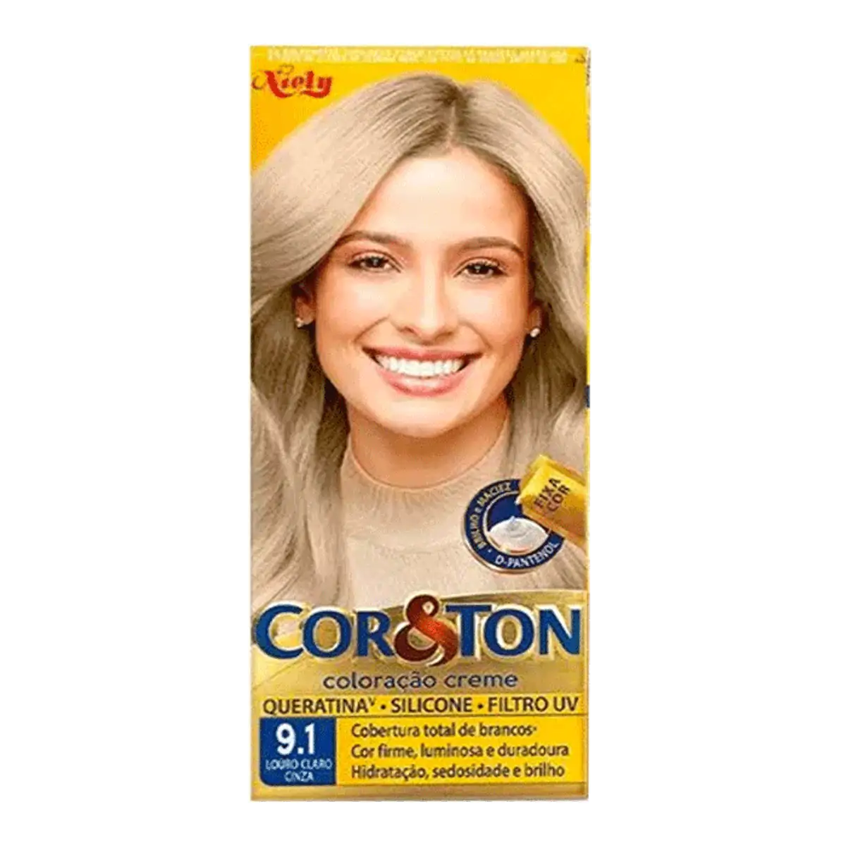 Imagem do produto TINTURA COR E TON 9.1 LOURO CLARO CINZA NIELY