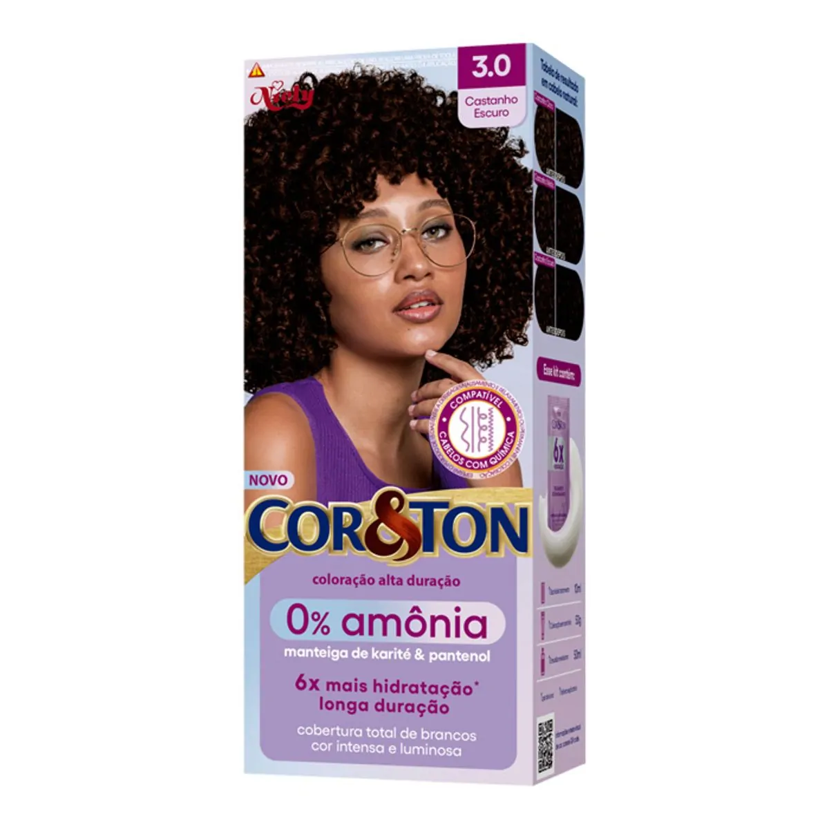 Imagem do produto TINTURA COR E TON SEM AMONIA 3.0 CASTANHO ESCURO NIELY