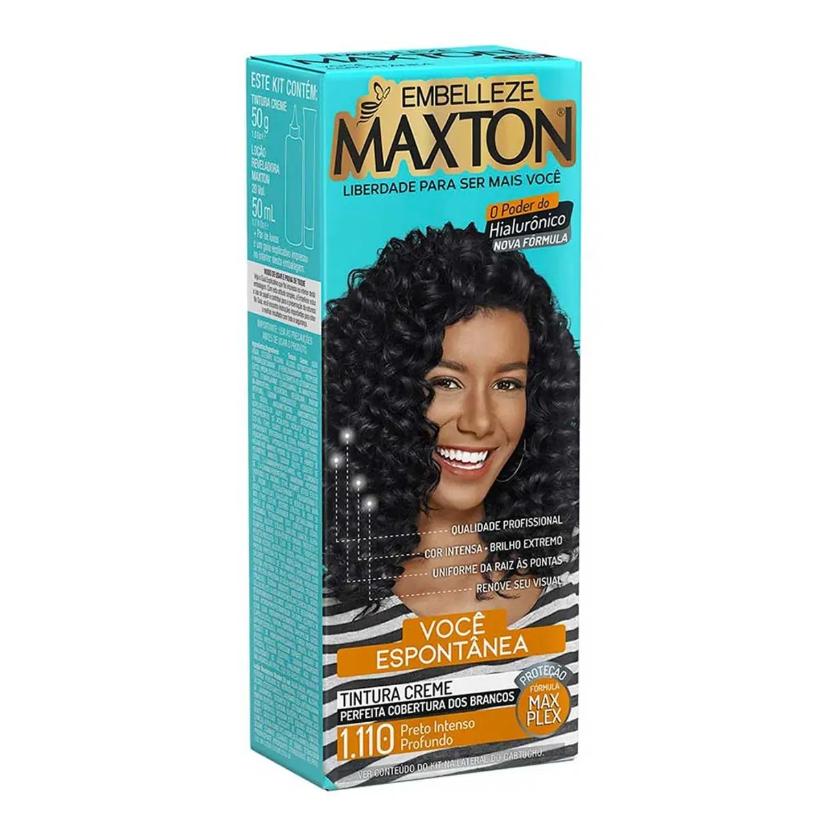 Imagem do produto TINTURA PARA CABELO MAXTON PRATICO 1.110 PRETO INTENSO