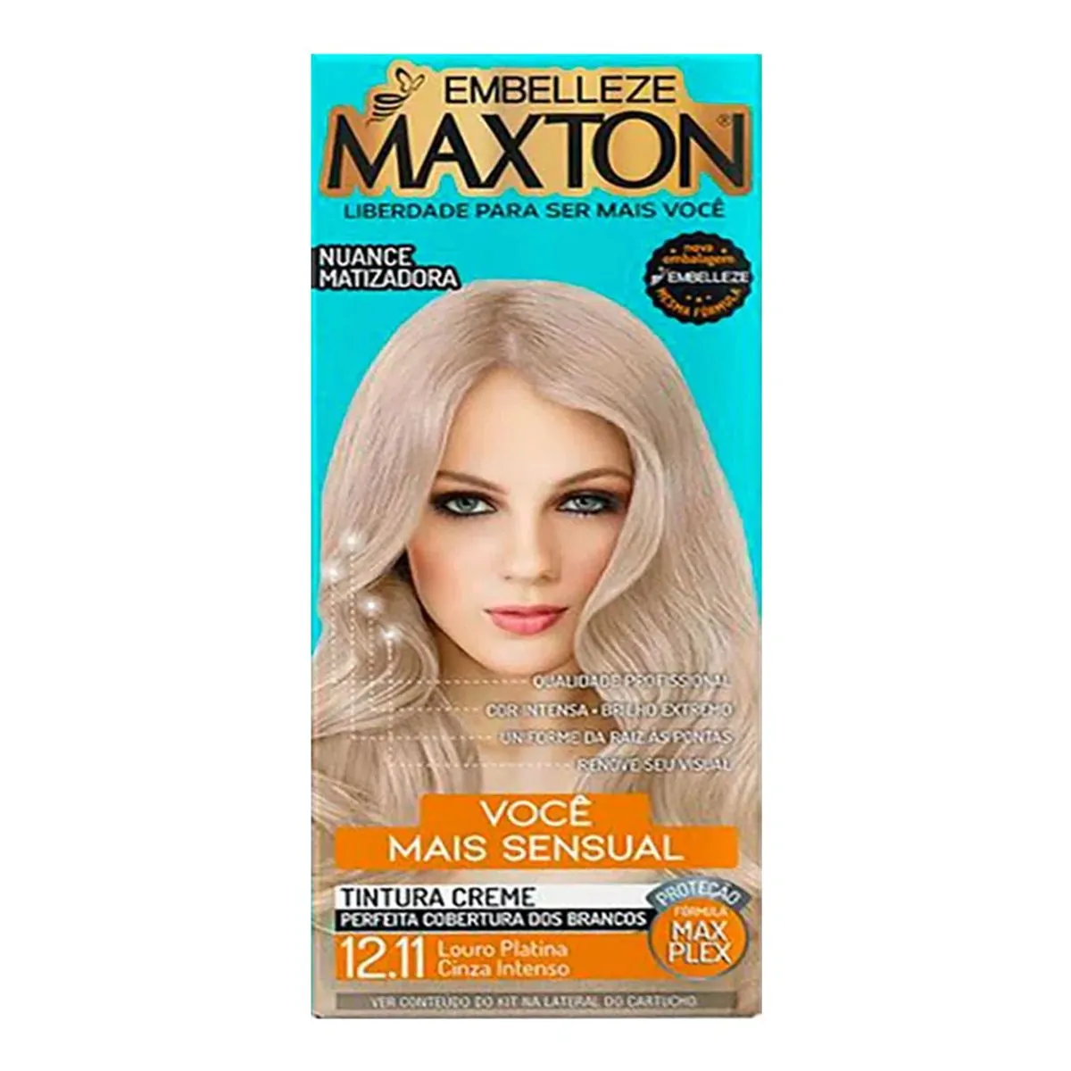 Thumbnail de TINTURA PARA CABELO MAXTON PRATICO EMBELLEZE 12.11 LOURO PLATINADO CINZA INTENSO