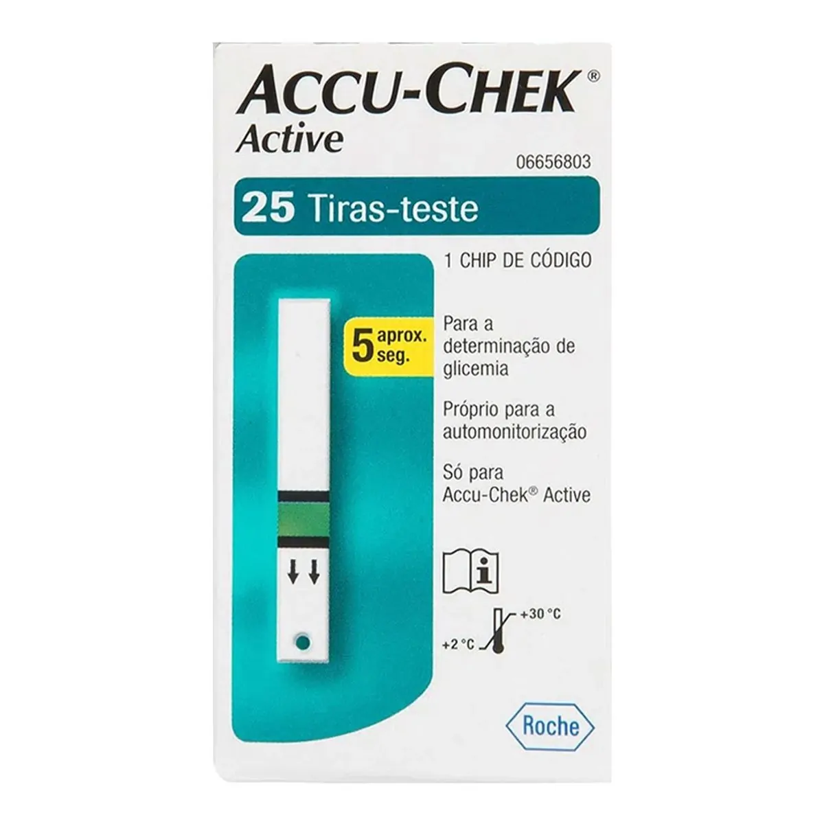 TIRAS ACCU-CHEK ACTIVE COM 25 UNIDADES