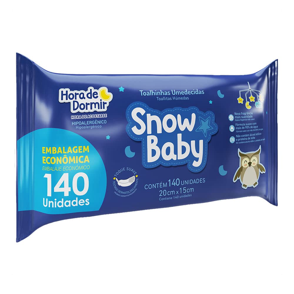 Imagem do produto TOALHA UMEDECIDA SNOWBABY HORA DE DORMIR CIMED COM 140 UNIDADES