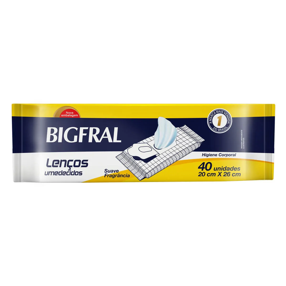 Imagem do produto TOALHAS UMEDECIDAS BIGFRAL COM 40 UNIDADES