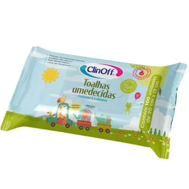 Imagem do produto TOALHAS UMEDECIDAS CLIN-OFF CUIDADO E CARINHO COM 50 UNIDADES