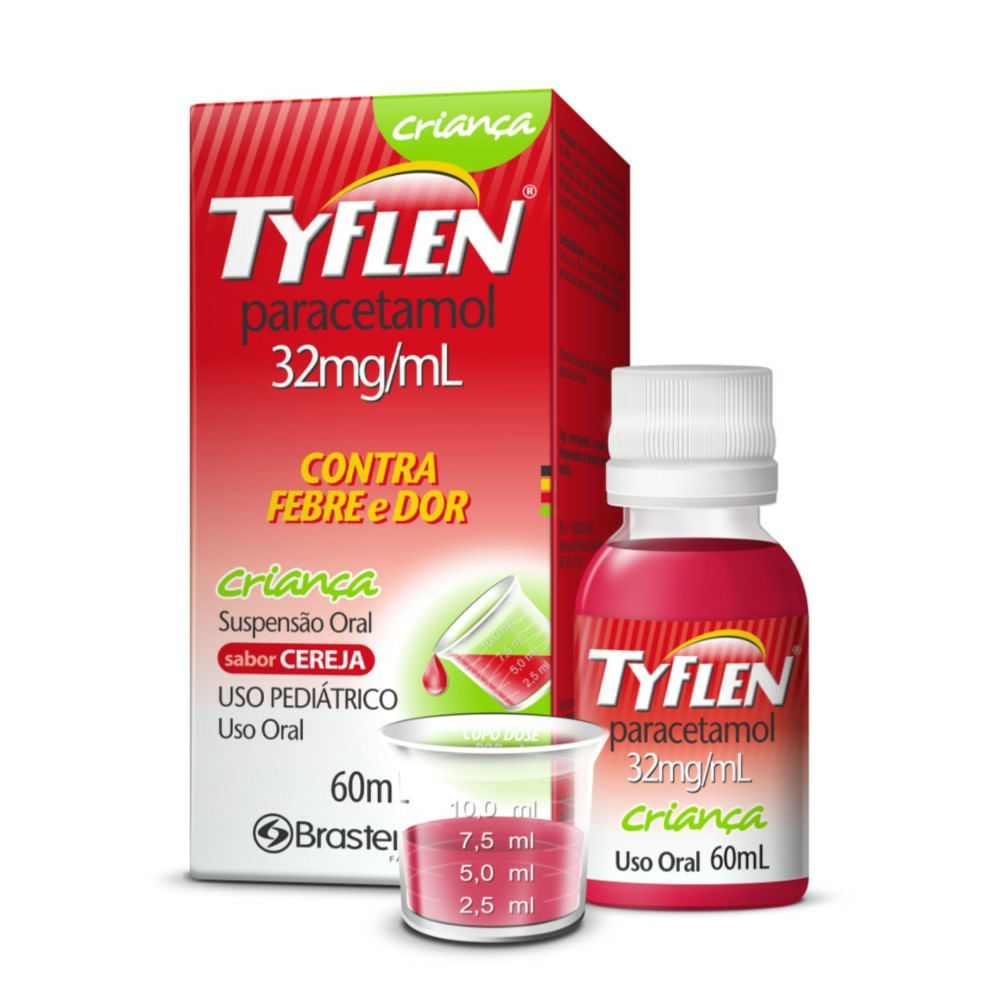 Imagem do produto TYFLEN 160+5MG/ML BRASTERAPICA SUSPENSAO CRIANCA 60ML