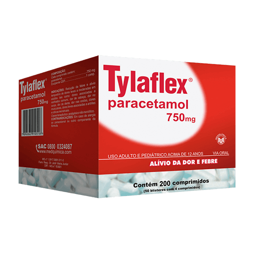 Imagem do produto TYLAFLEX 750MG MEDQUIMICA COM 200 COMPRIMIDOS