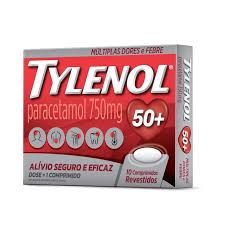 Imagem do produto TYLENOL 750MG JOHNSON & JOHNSON COM 10 COMPRIMIDOS REVESTIDOS