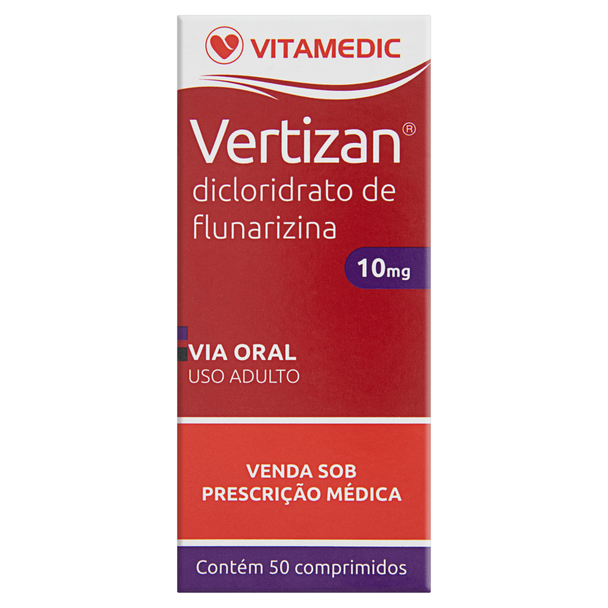 Imagem do produto VERTIZAN 10MG VITAMEDIC COM 50 COMPRIMIDOS