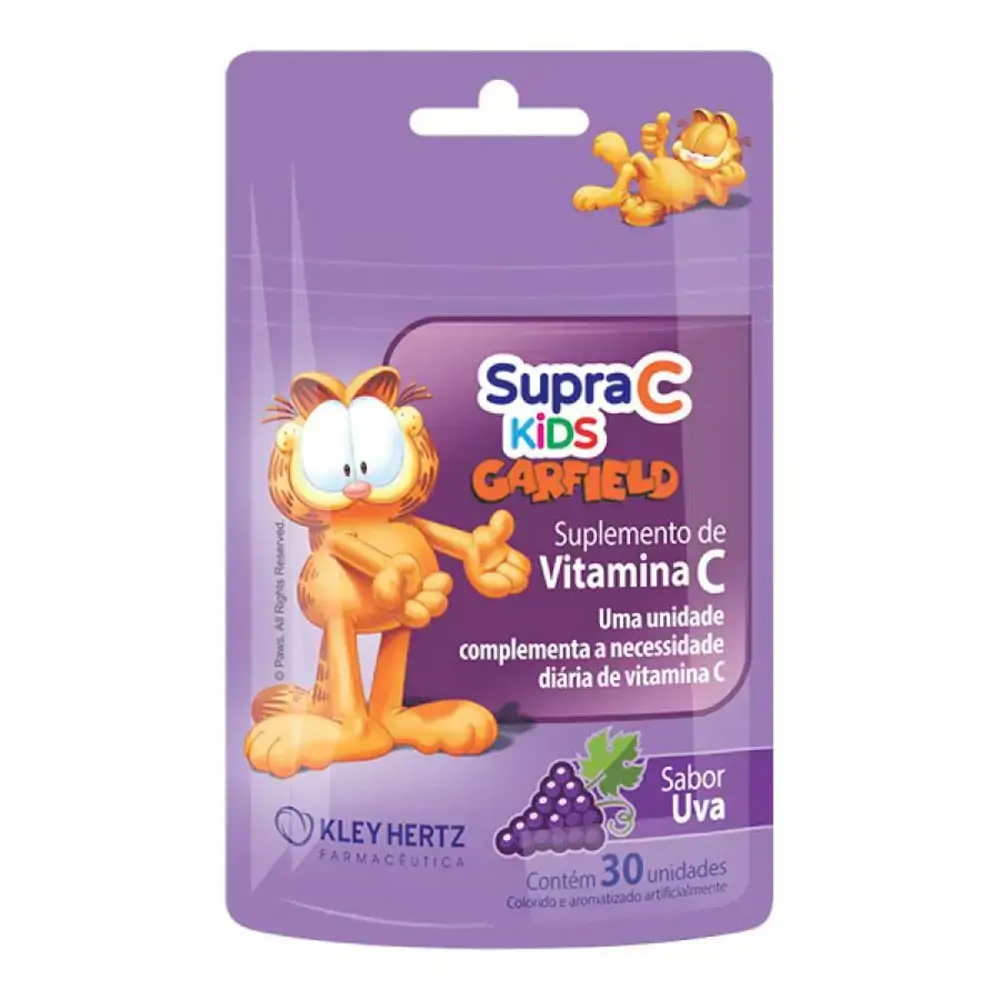 Imagem do produto VITAMINA C SUPRA C KIDS GOMAS SABOR UVA COM 30 UNIDADES