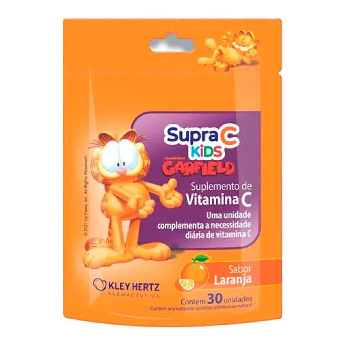 VITAMINA C SUPRAVIT C KIDS GOMAS SABOR LARANJA COM 30 UNIDADES