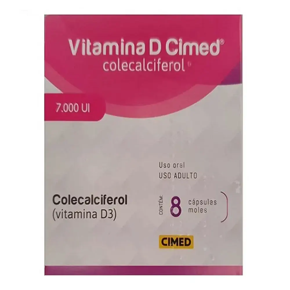 Imagem do produto VITAMINA D 7000UI CIMED COM 8 COMPRIMIDOS REVESTIDOS
