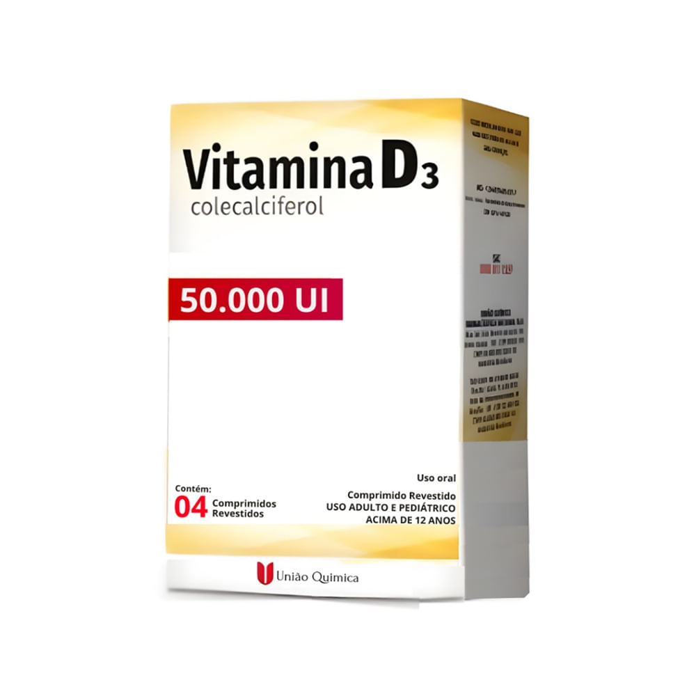 Imagem do produto VITAMINA D3 50000UI UNIAO QUIMICA COM 8 COMPRIMIDOS REVESTIDOS