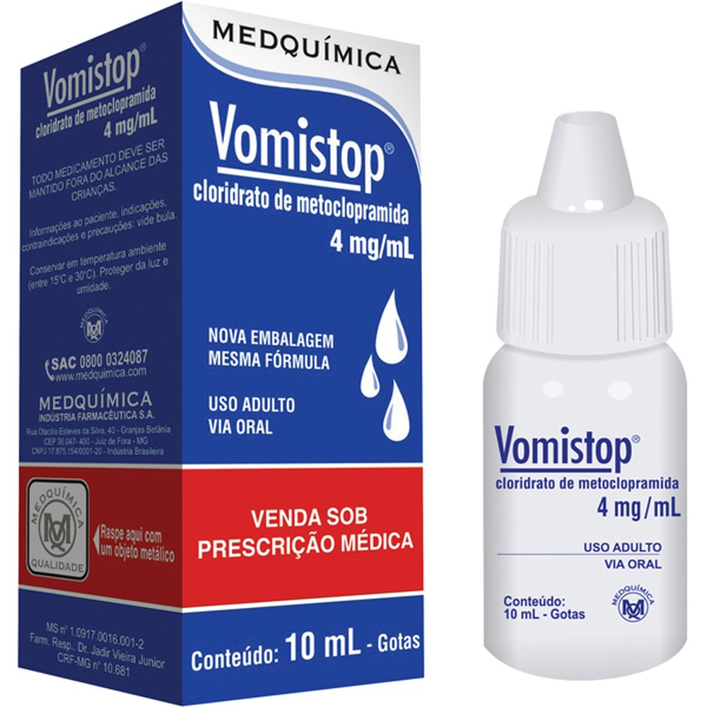 Imagem do produto VOMISTOP 4MG/ML MEDQUIMICA SOLUCAO ORAL 10ML