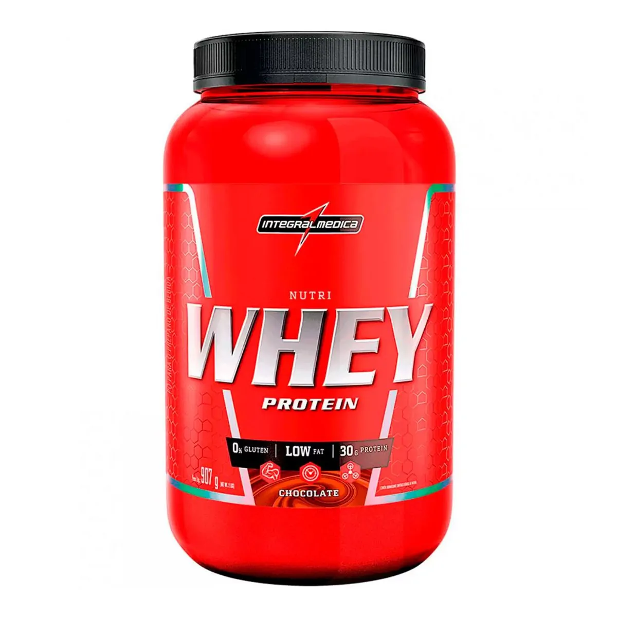 Imagem do produto WHEY PROTEIN INTEGRALMEDICA NUTRIWHEY SABOR CHOCOLATE 907G