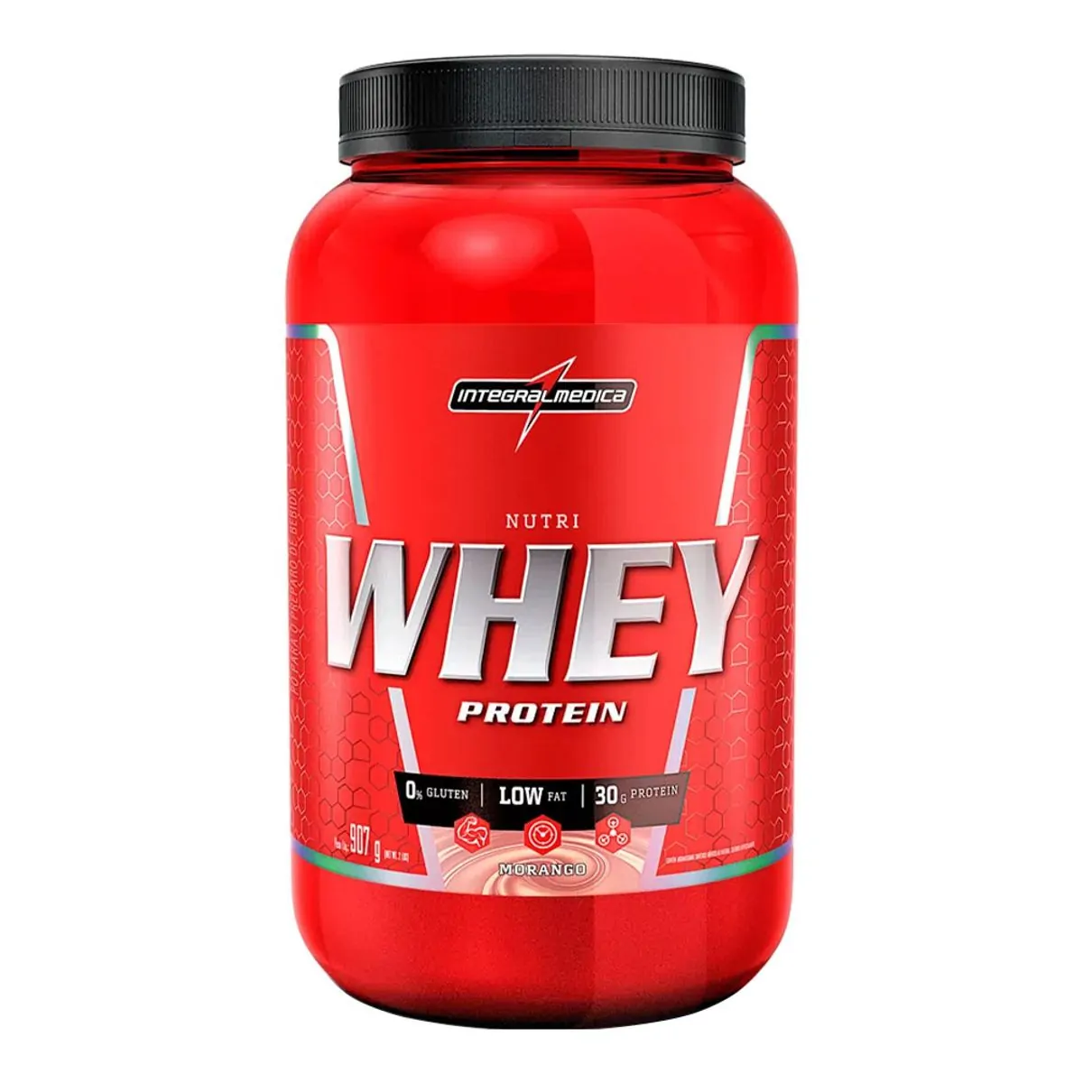 Thumbnail de WHEY PROTEIN INTEGRALMEDICA NUTRIWHEY SABOR MORANGO 907G