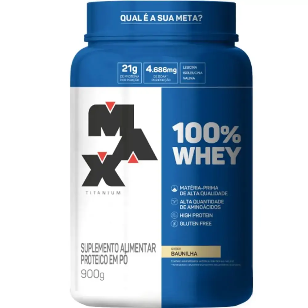Imagem do produto WHEY PROTEIN MAX TITANIUM BAUNILHA 900G