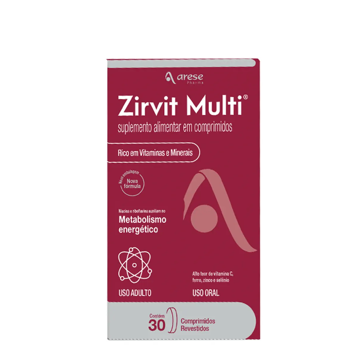 ZIRVIT MULTI COMPRIMIDOS REVESTIDOS COM 30 UNIDADES